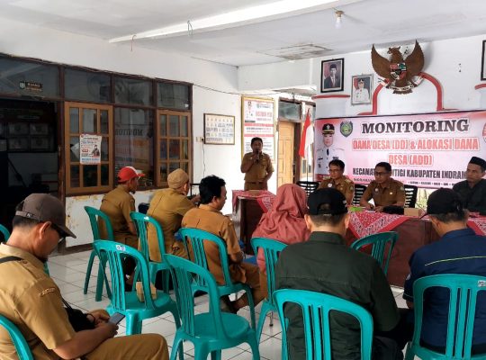 DPMD Indramayu Melakukan Monitor dan Evaluasi Dana Desa di Kecamatan Cantigi