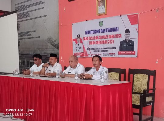 DPMD Indramayu Berhasil Gelar Monitor dan Evaluasi Dana Desa di Kecamatan Bongas