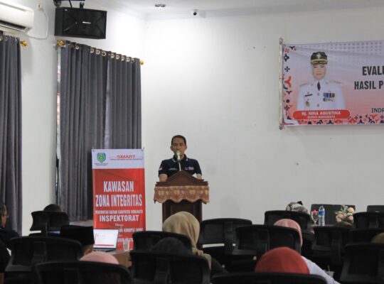 Sekretaris DPMD Indramayu Hadiri Kegiatan Evaluasi dan Sosialisasi Anti Korupsi di Inspektorat Kabupaten